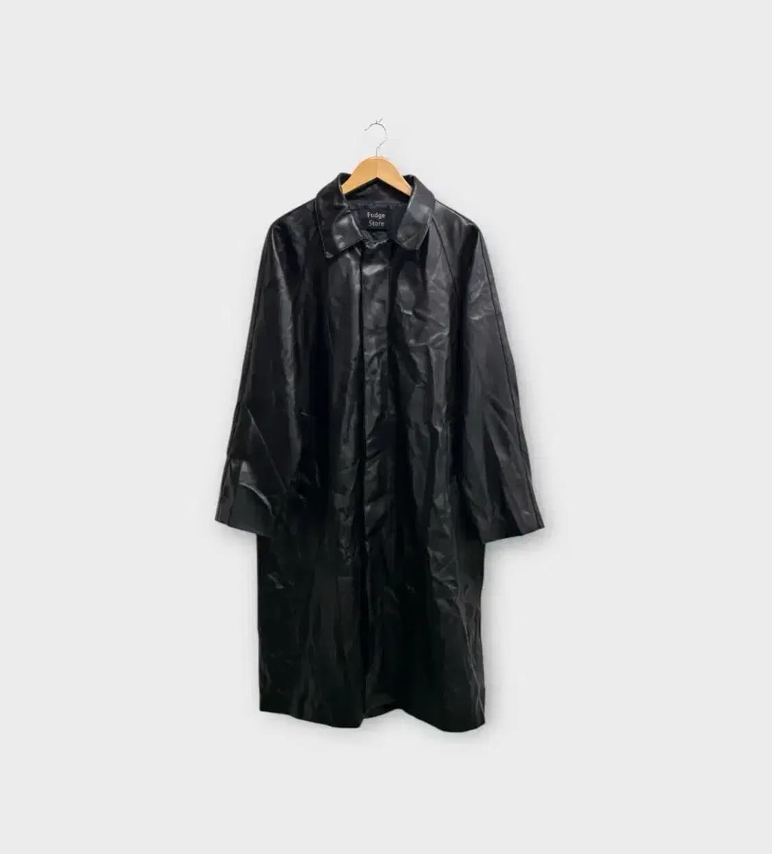 Fudge Store 블랙 롱가죽자켓 S-L 상품이미지1