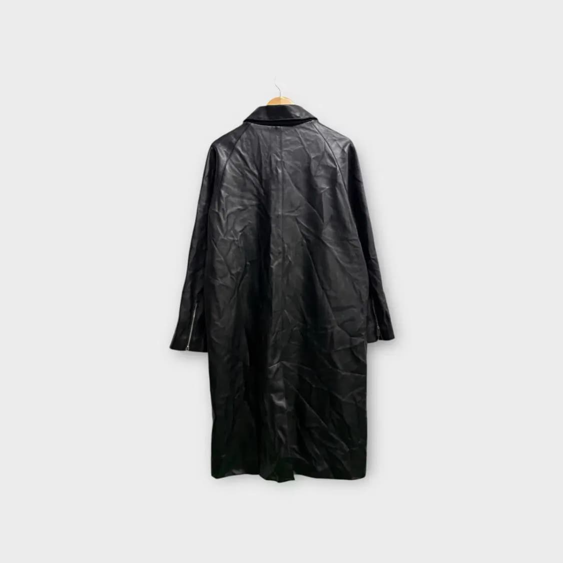 Fudge Store 블랙 롱가죽자켓 S-L 상품이미지3