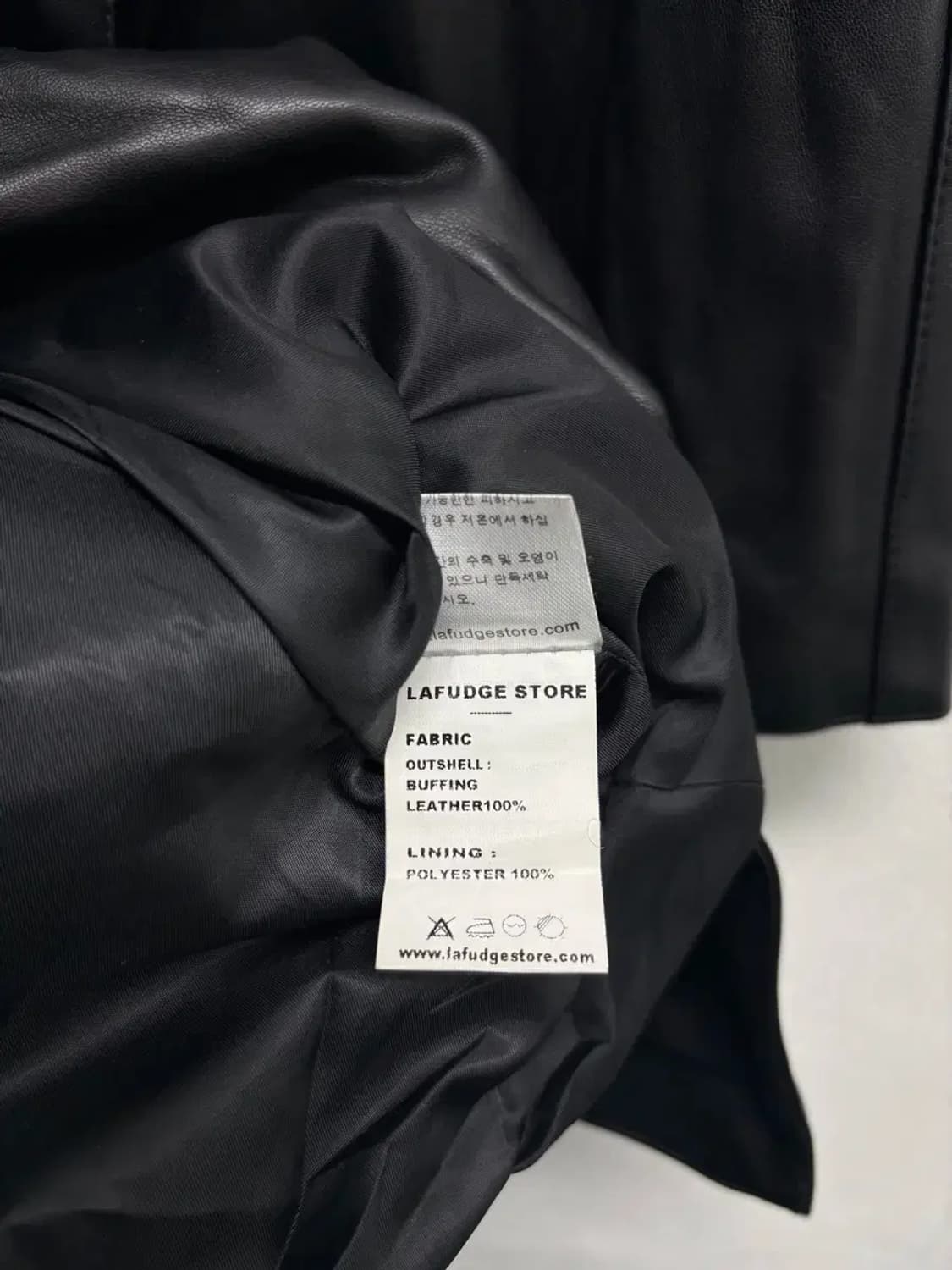 Fudge Store 블랙 롱가죽자켓 S-L 상품이미지5