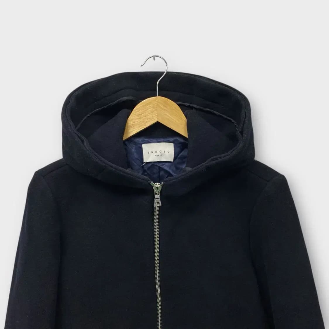 산드로 Sandro 후드 울코트 S 상품이미지3