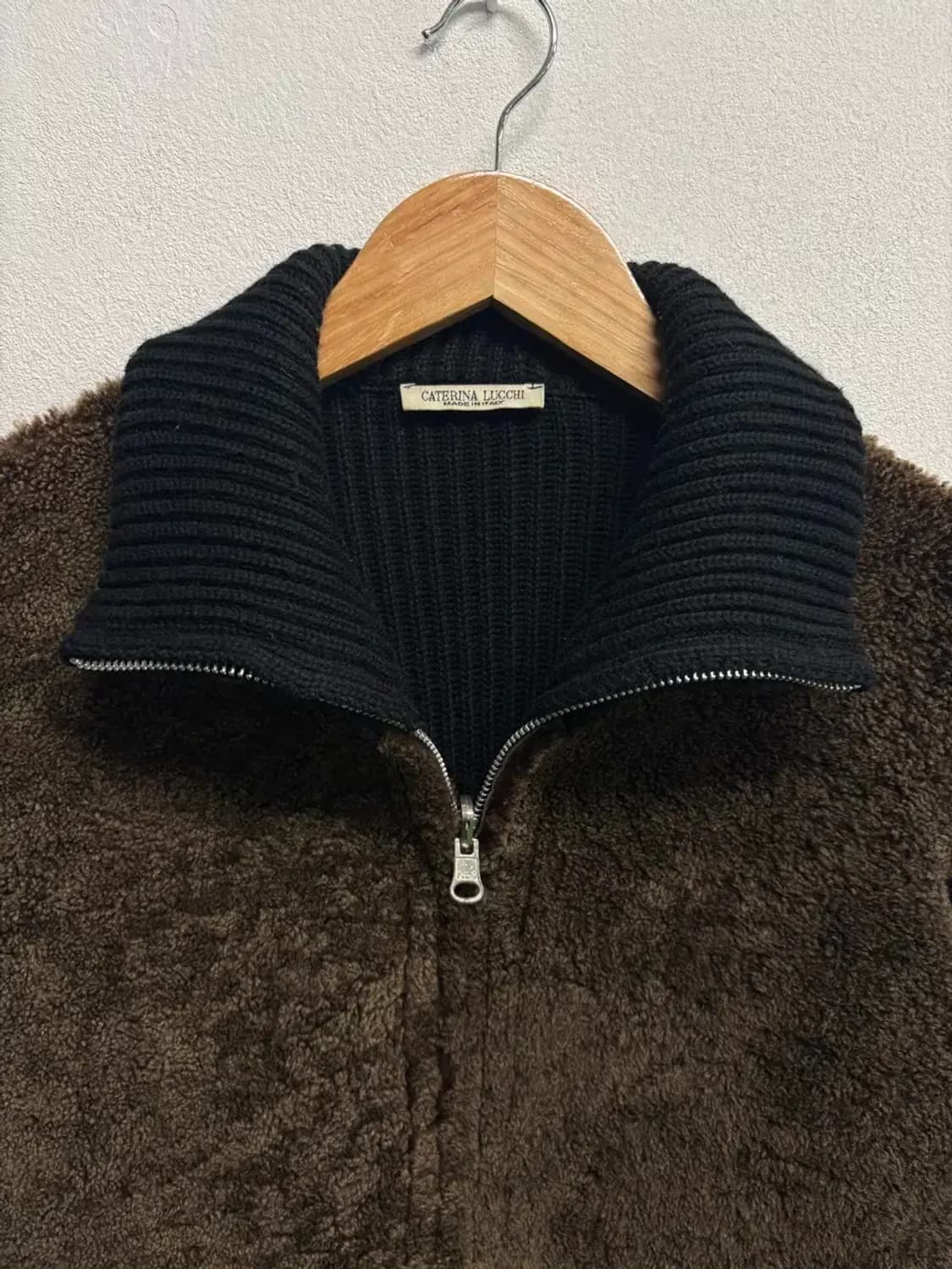 이태리 CATERINA LUCCHI 털집업 가디건 S 상품이미지4