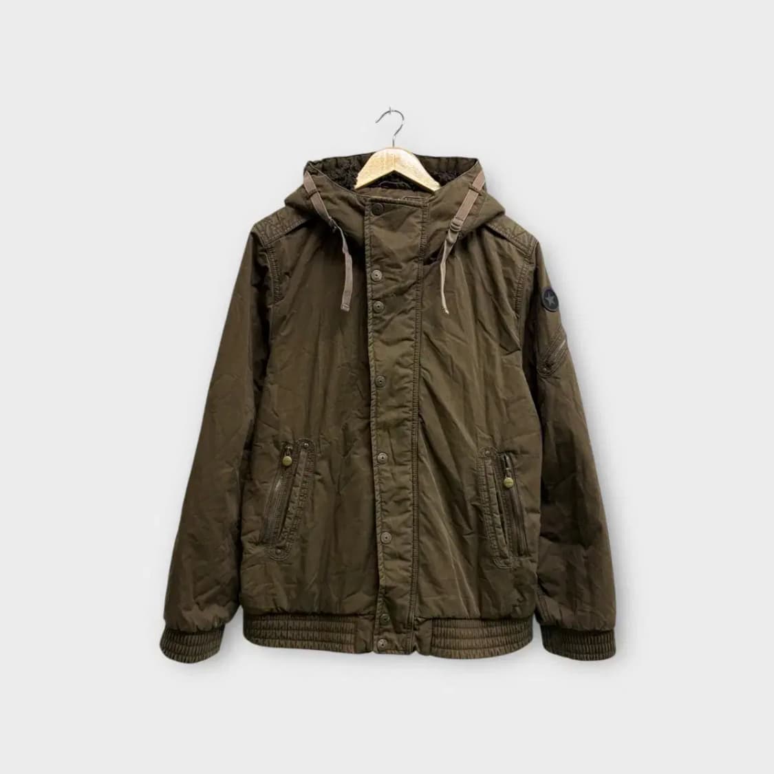 컨버스 CONVERSE 카키 털야상자켓 XL 상품이미지1