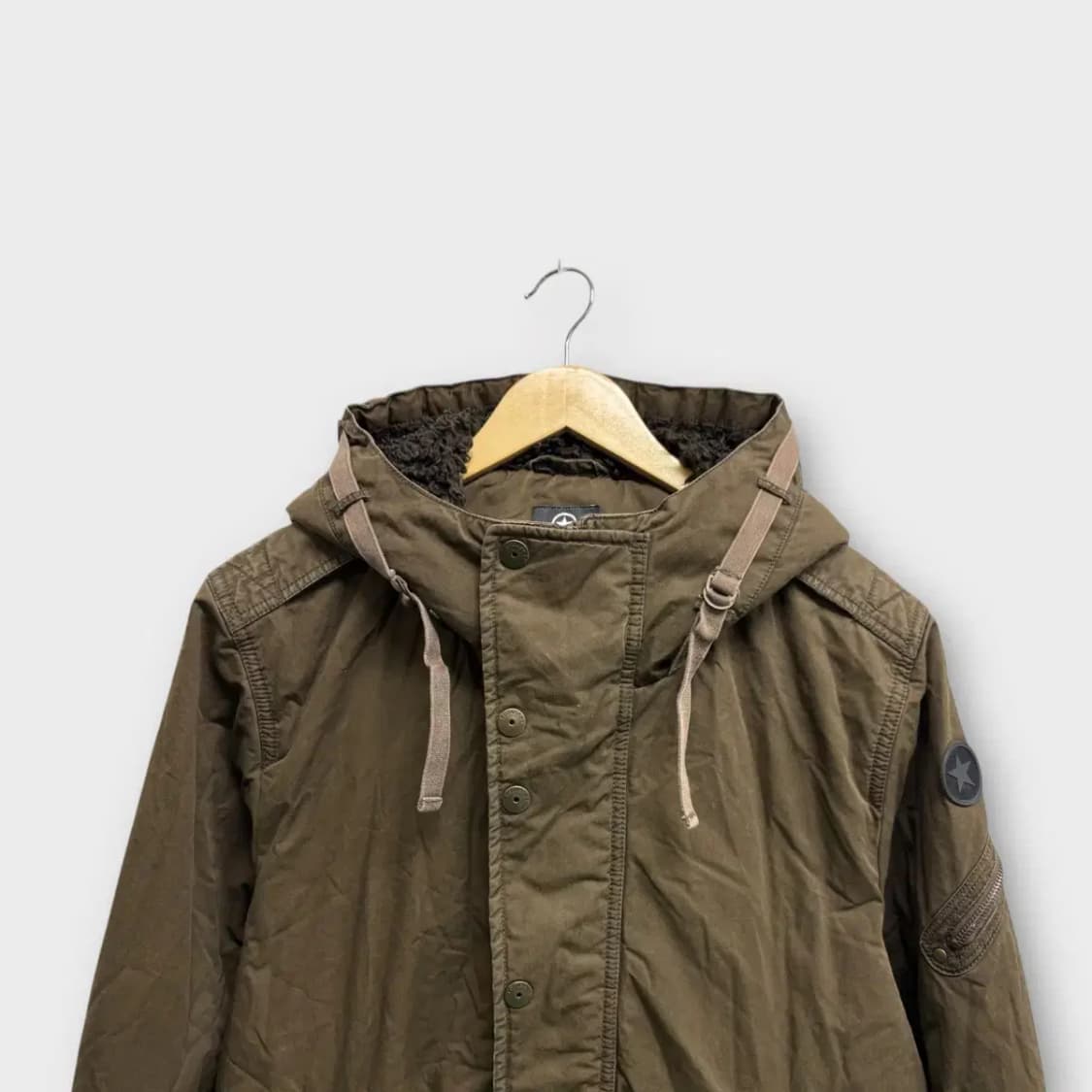 컨버스 CONVERSE 카키 털야상자켓 XL 상품이미지2