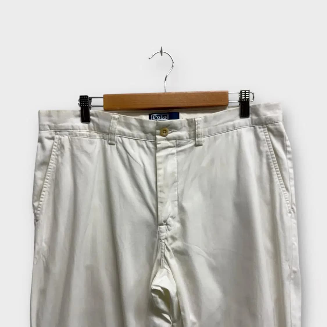 폴로 화이트 코튼 면바지-36사이즈 상품이미지2