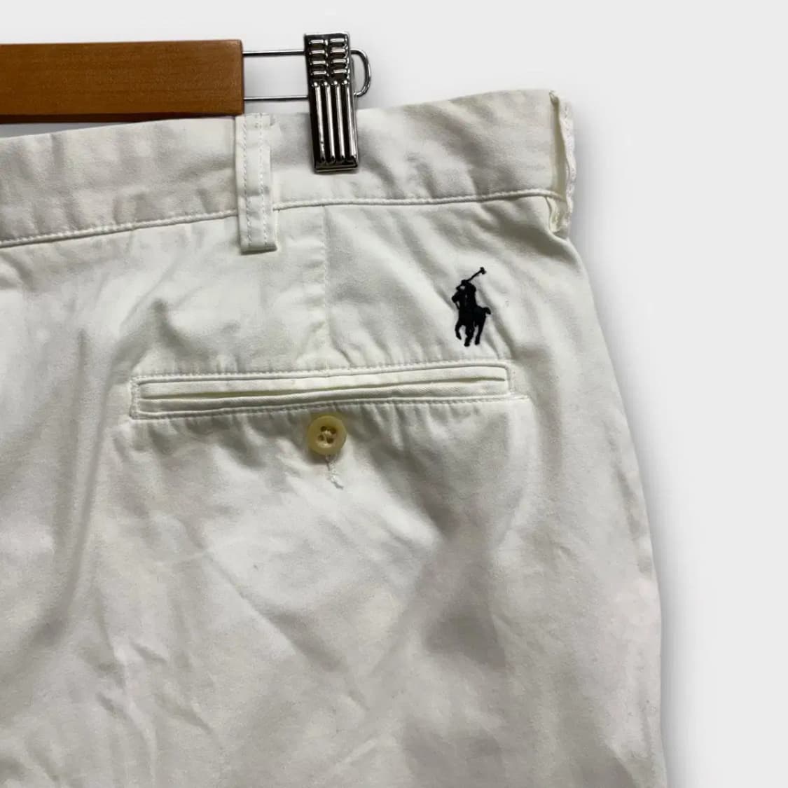 폴로 화이트 코튼 면바지-36사이즈 상품이미지3