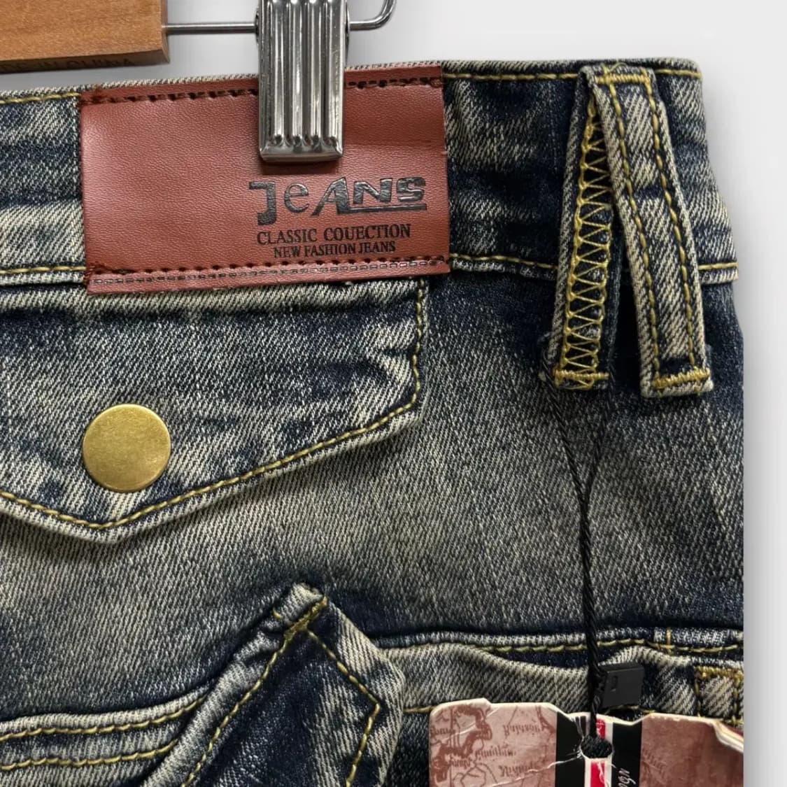 [새상품] 빈티지 워싱 그레이 절개 데님팬츠 -33사이즈 상품이미지4