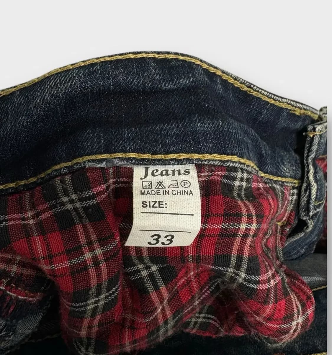 [새상품] 빈티지 워싱 그레이 절개 데님팬츠 -33사이즈 상품이미지6