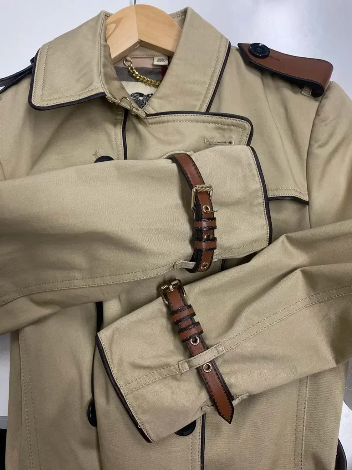 버버리 벨티드 트렌치 코트 UK6 상품이미지8