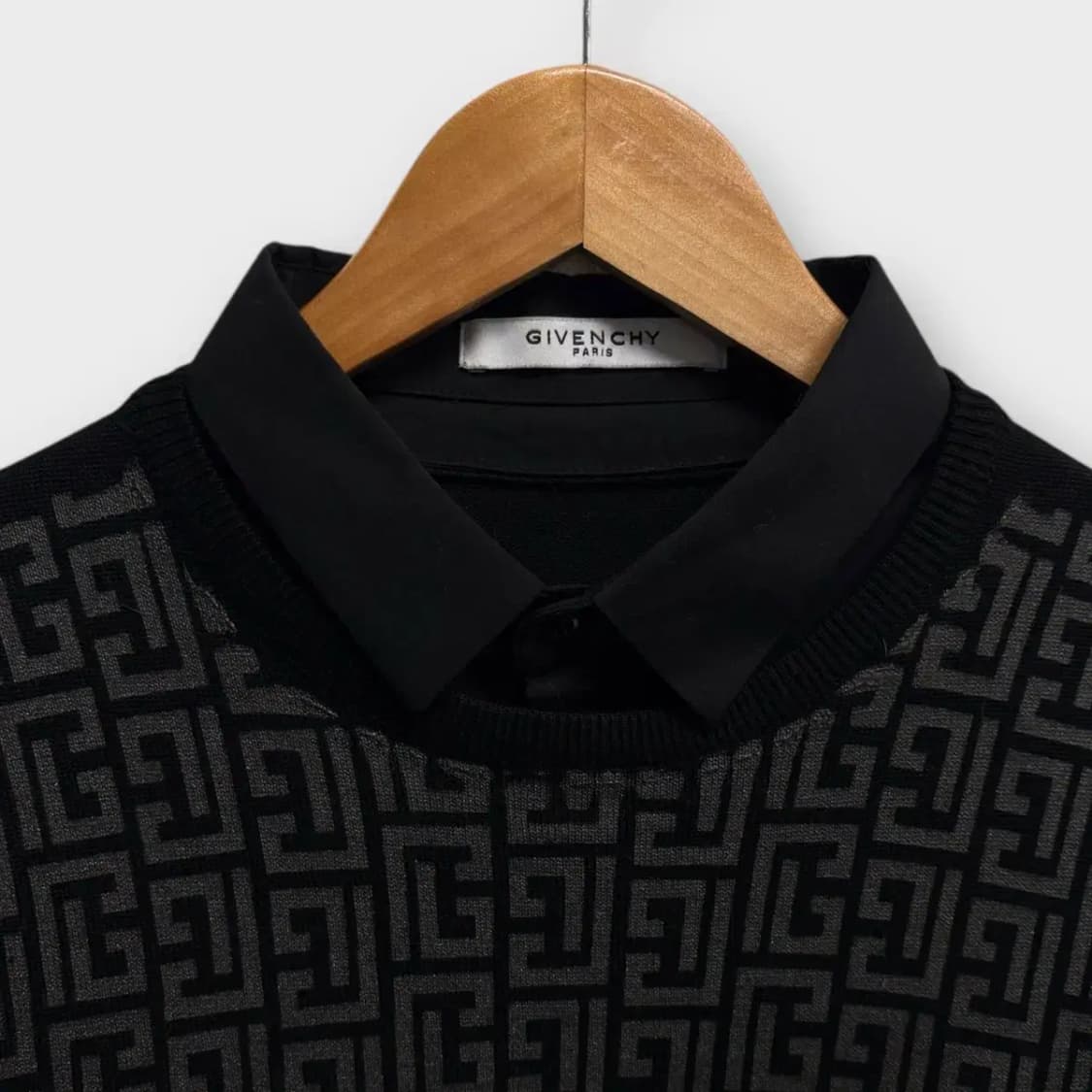 지방시 GIVENCHY 모노그램 셔츠 레이어드 니트 S 상품이미지4