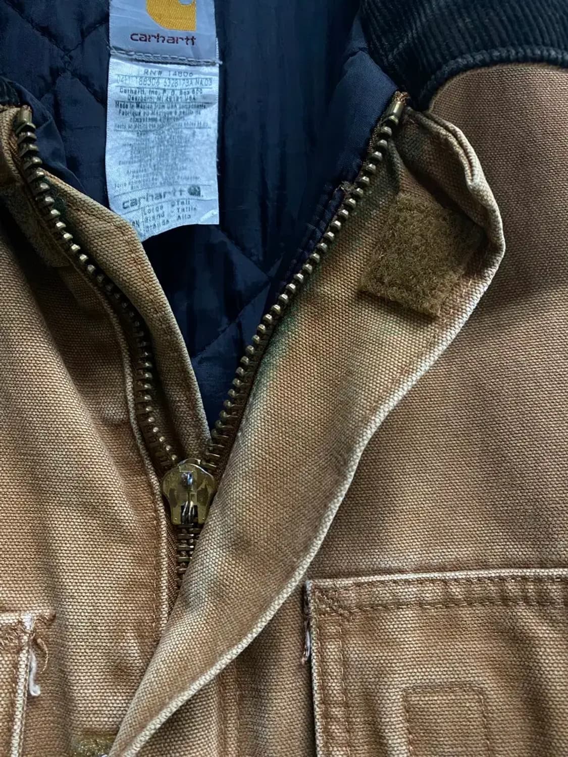 칼하트 C26 트레디셔널 카멜 누빔 워크자켓 L-XL 상품이미지6