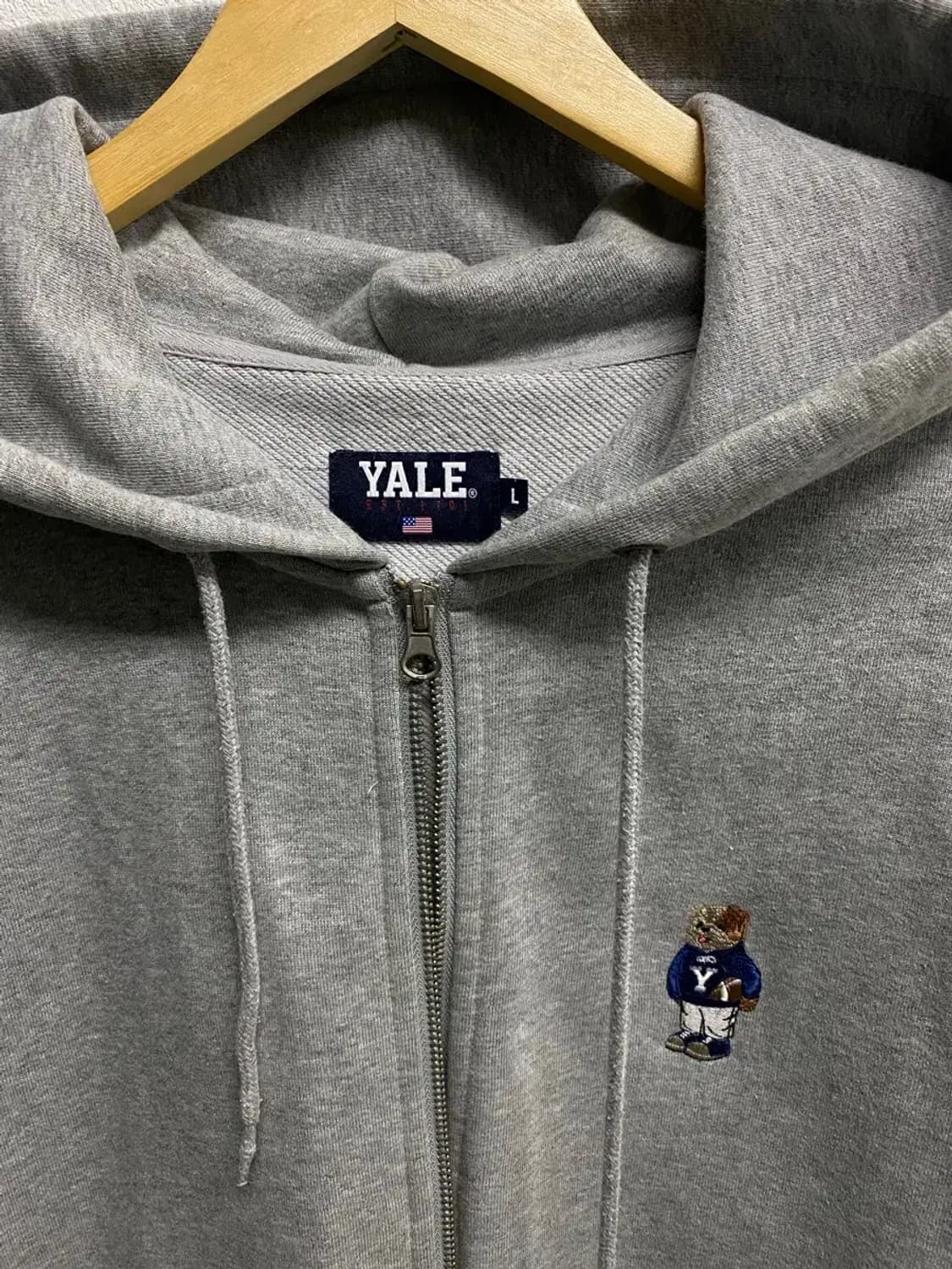 예일 YALE 그레이 후드집업 L 상품이미지4