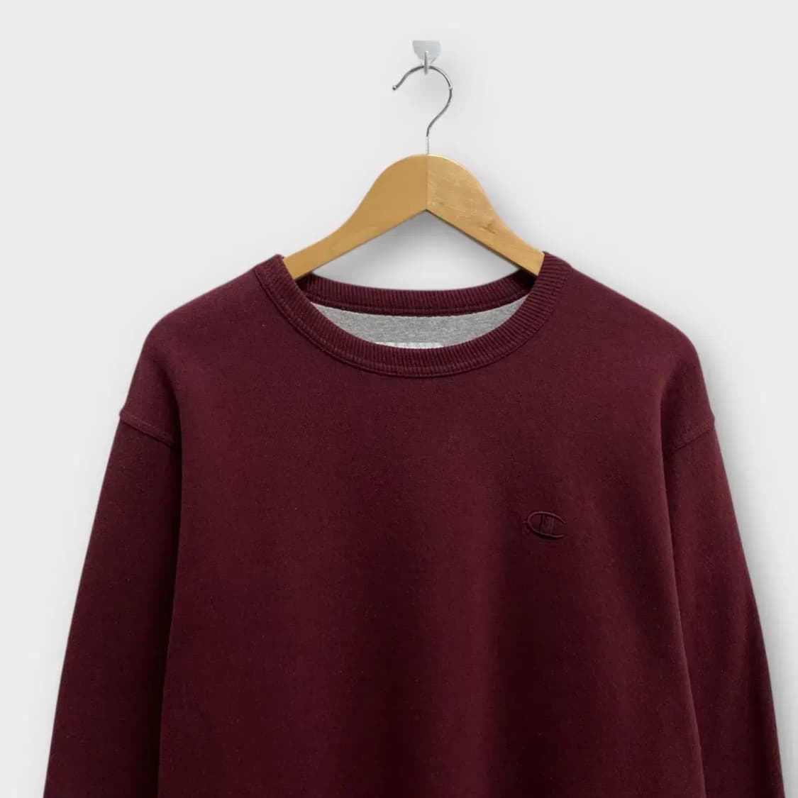 챔피온 버건디 기모 맨투맨 M 상품이미지2