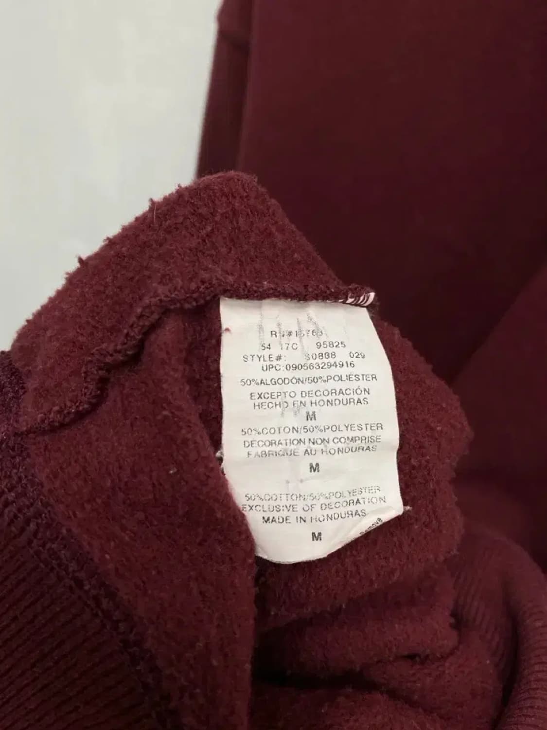 챔피온 버건디 기모 맨투맨 M 상품이미지5