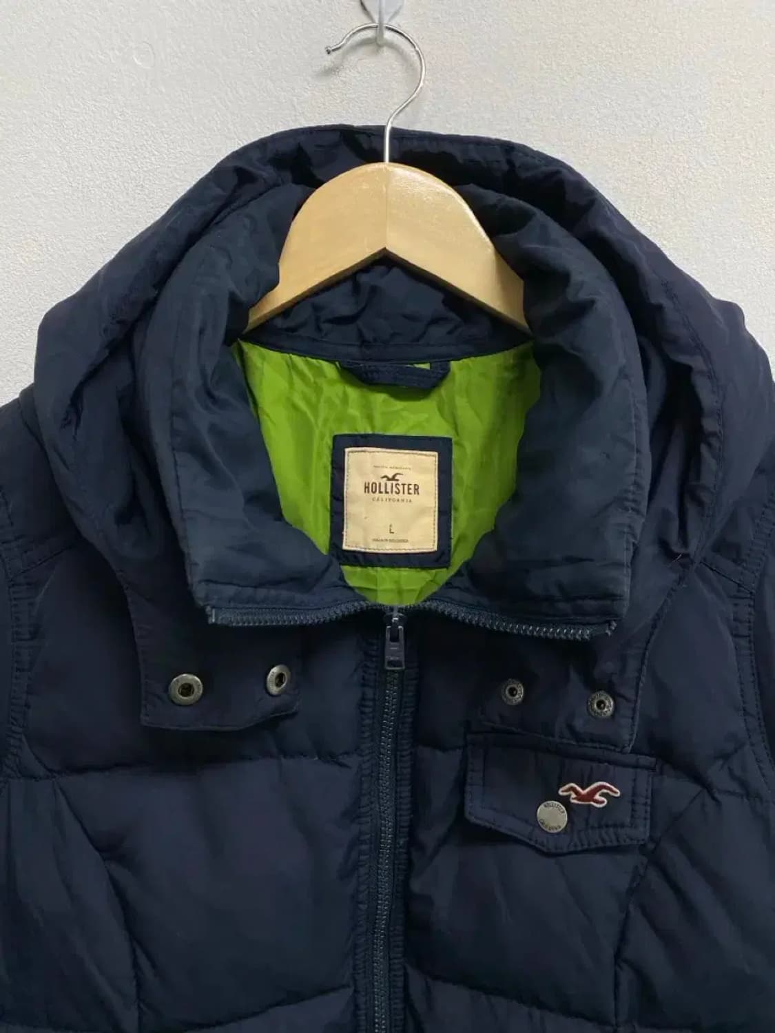 홀리스터 네이비 패딩 L 상품이미지4