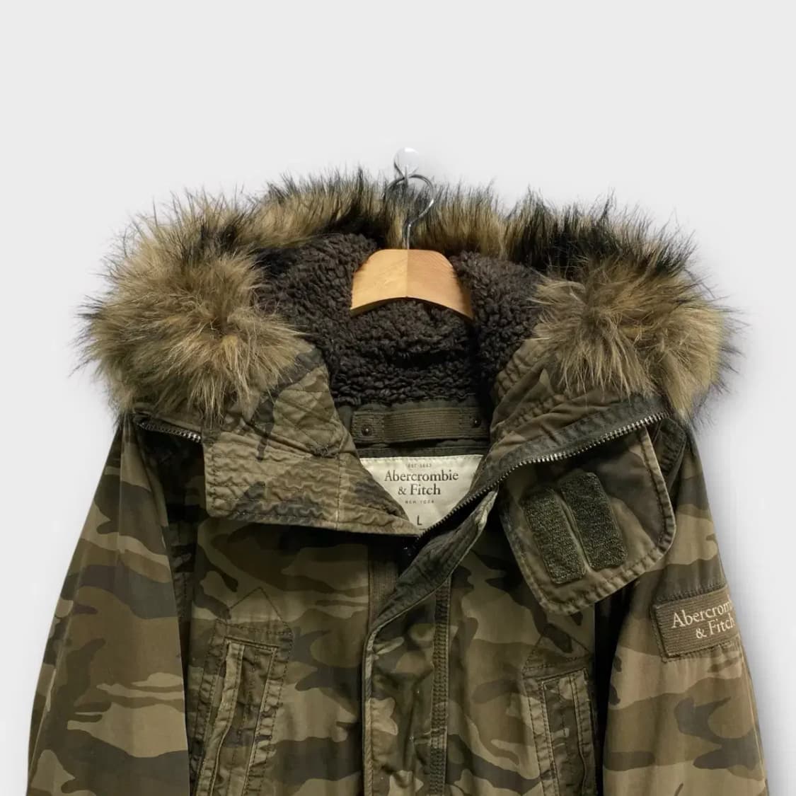 아베크롬비 카모 밀리터리 야상패딩 L 상품이미지2