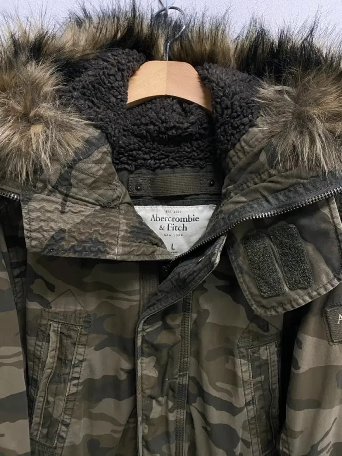 아베크롬비 카모 밀리터리 야상패딩 L 상품이미지4