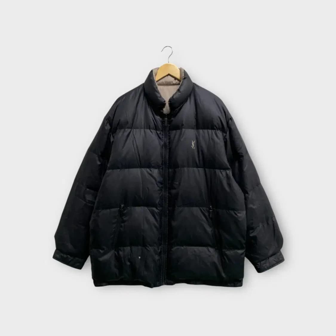 입생로랑 YSL 리버시블 블랙/베이지 구스 패딩 2XL 상품이미지3