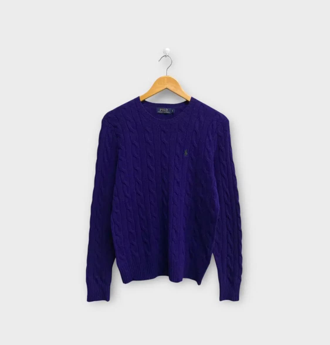 폴로랄프로렌 퍼플 케이블 니트 S 상품이미지1