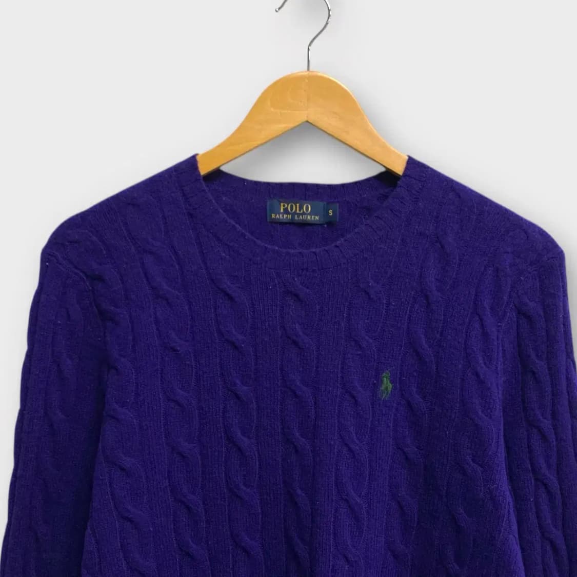 폴로랄프로렌 퍼플 케이블 니트 S 상품이미지2