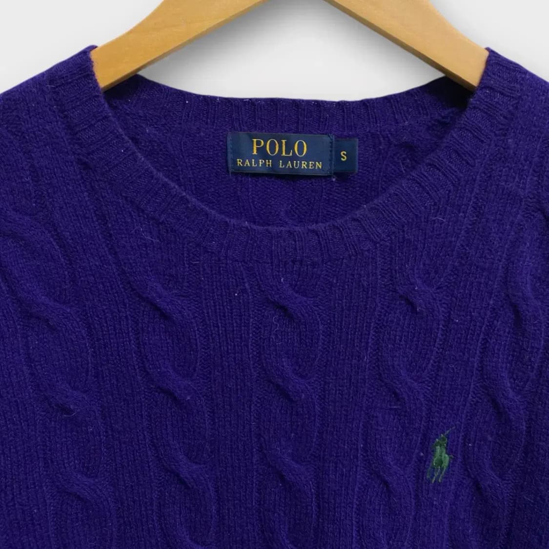 폴로랄프로렌 퍼플 케이블 니트 S 상품이미지4