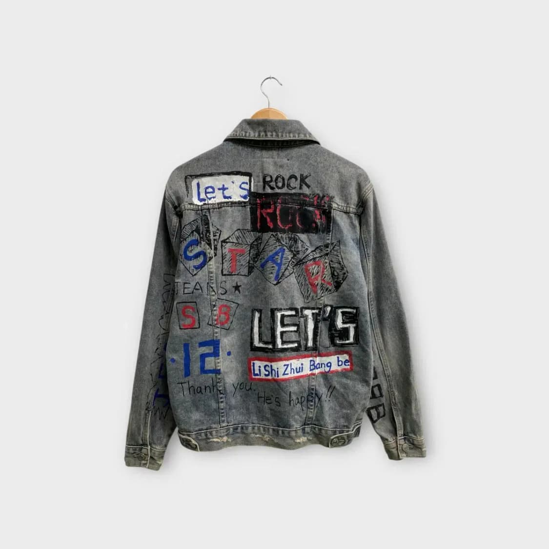 Let's Rock 프린팅 데님 자켓 free 상품이미지2