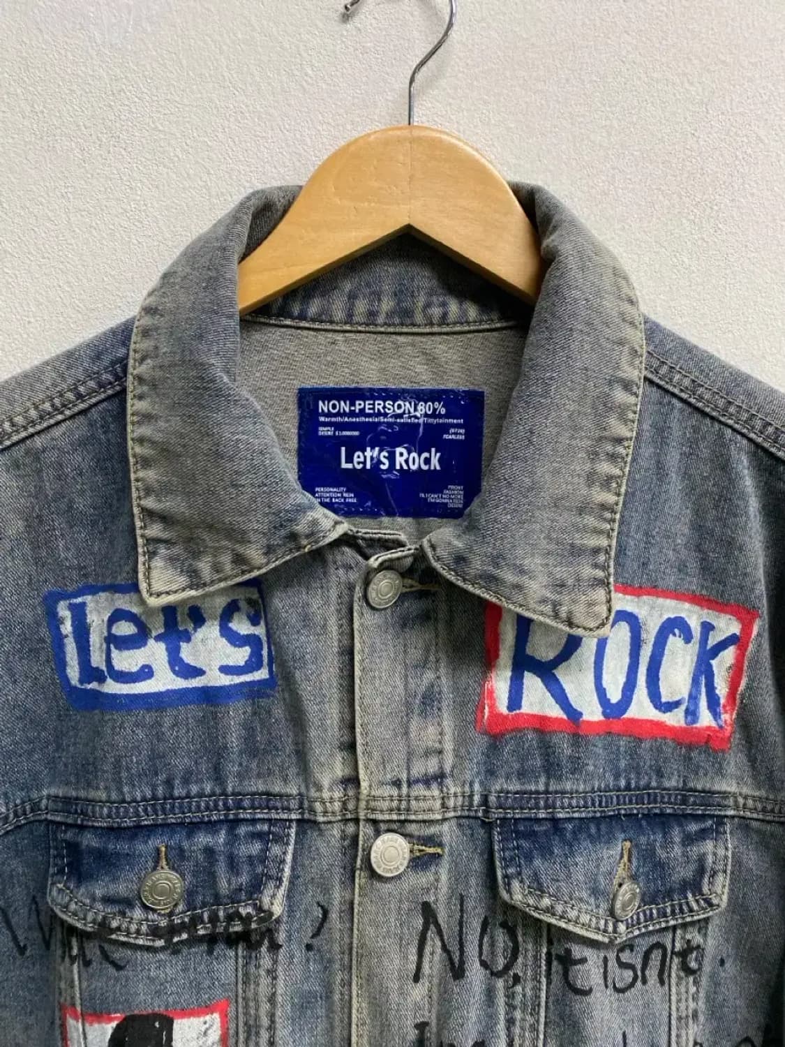 Let's Rock 프린팅 데님 자켓 free 상품이미지5