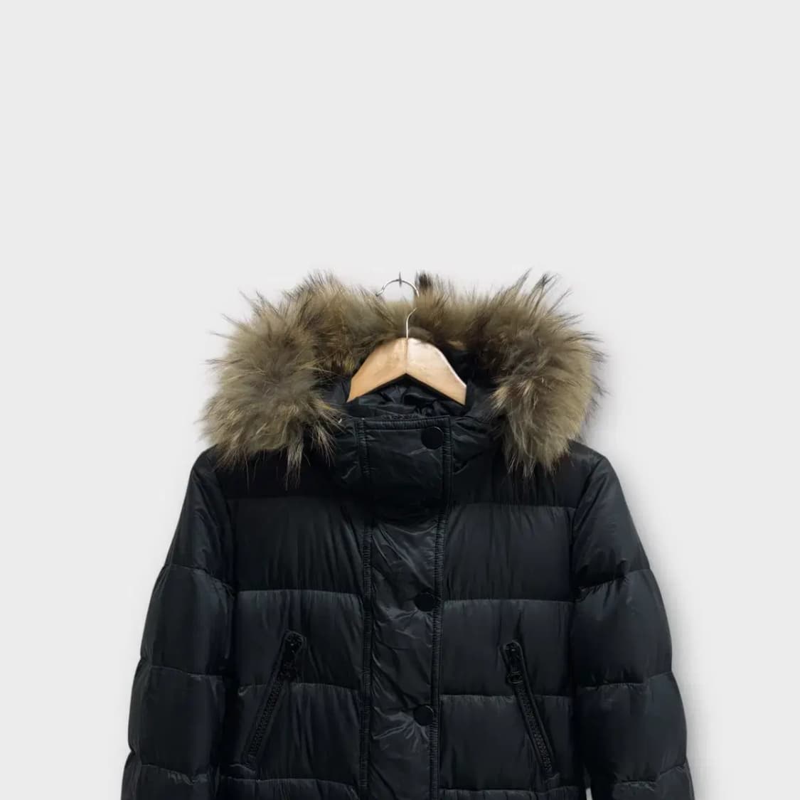 라코스테 너구리털 다운패딩 코트 95 M 상품이미지2