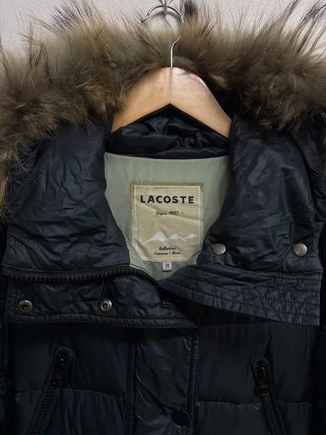 라코스테 너구리털 다운패딩 코트 95 M 상품이미지4