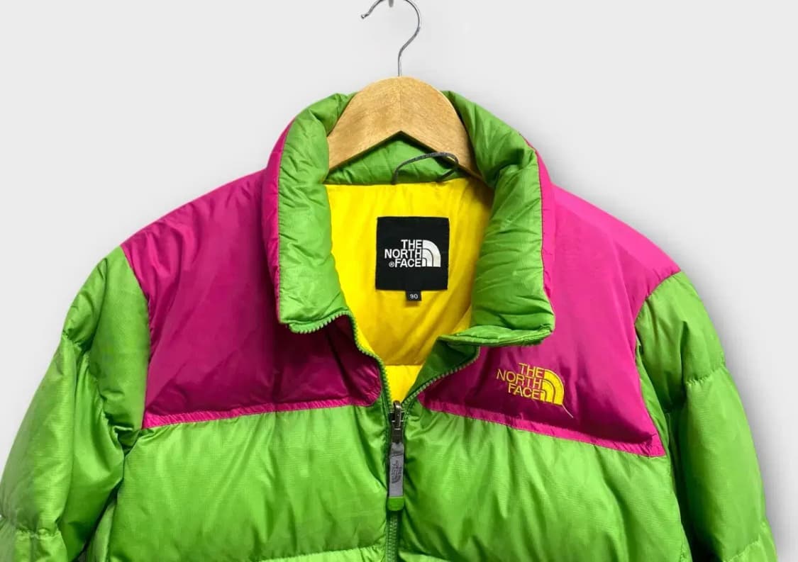 [희귀템] 노스페이스 그린핑크 눕시 700 빈티지 패딩-90 상품이미지3