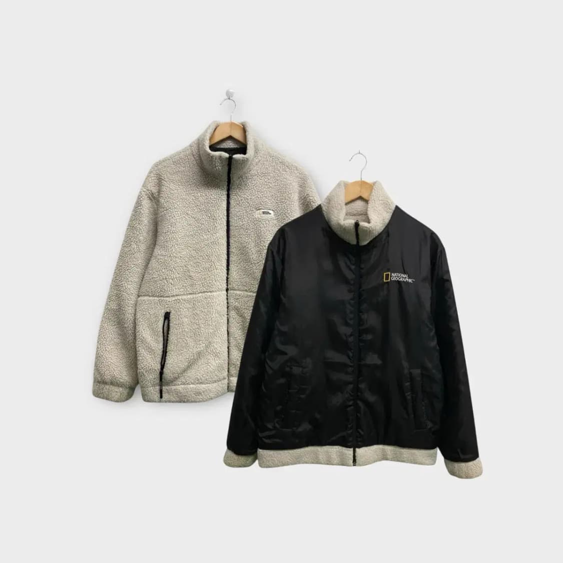 내셔널지오그래픽 리버시블 뽀글이 자켓 L 상품이미지1