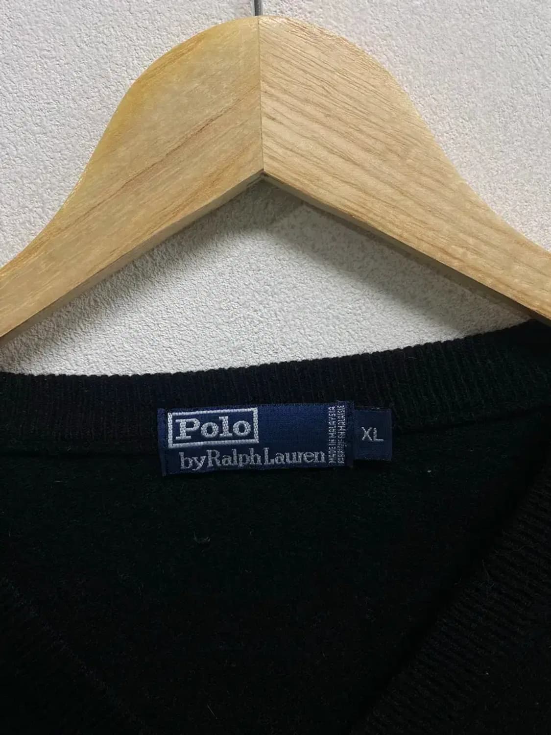 폴로랄프로렌 브이넥 블랙 니트 L-XL 상품이미지4