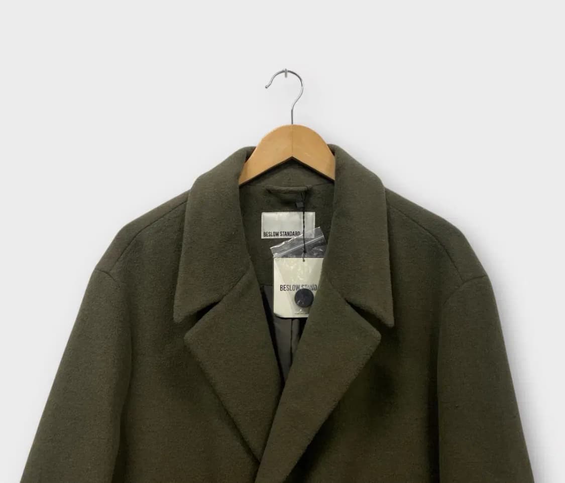 [새상품] 비슬로우 스탠다드 카키 롱코트 XL 상품이미지4