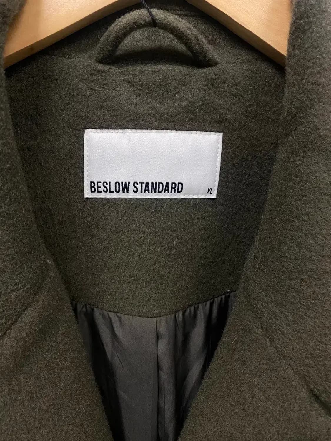 [새상품] 비슬로우 스탠다드 카키 롱코트 XL 상품이미지6