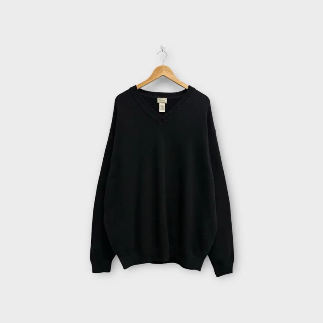 엘엘빈 L.L. Bean  브이넥 블랙 니트 2XL 상품이미지1