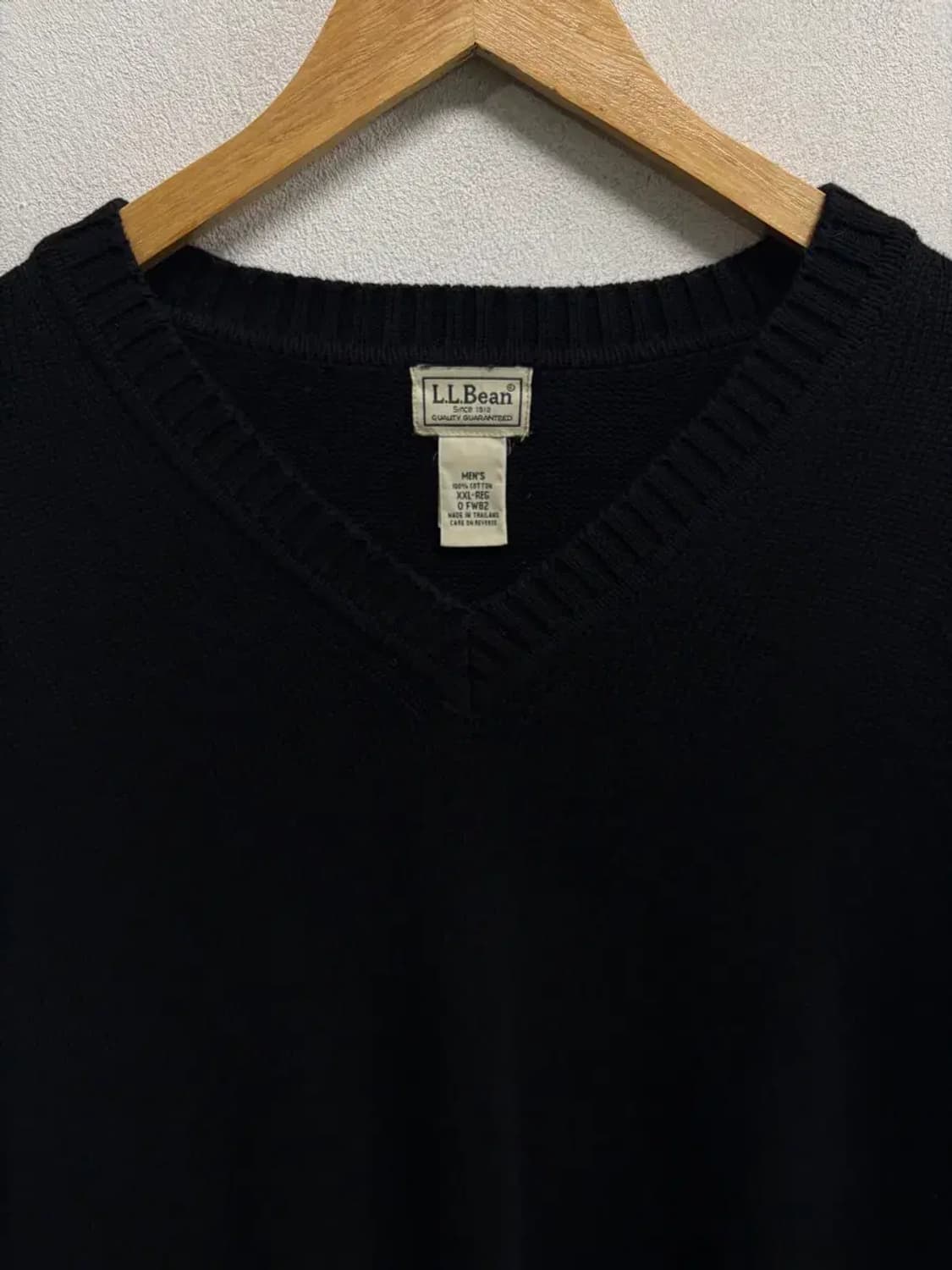 엘엘빈 L.L. Bean  브이넥 블랙 니트 2XL 상품이미지4