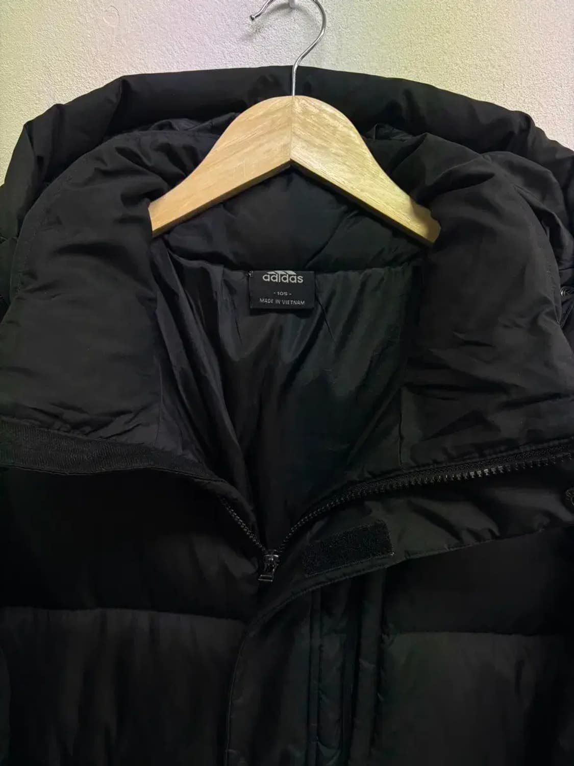 아디다스 로고 블랙 롱패딩 XL 상품이미지4