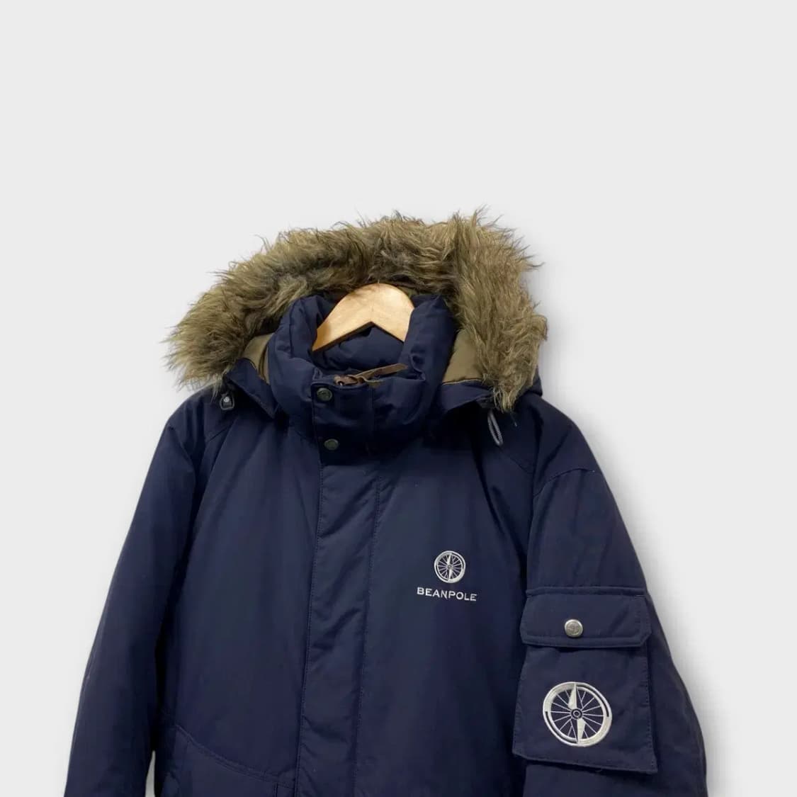 빈폴 네이비 후드 패딩 점퍼L 상품이미지2