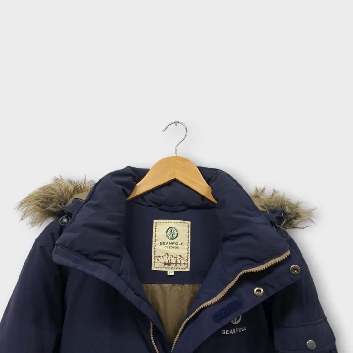 빈폴 네이비 후드 패딩 점퍼L 상품이미지4