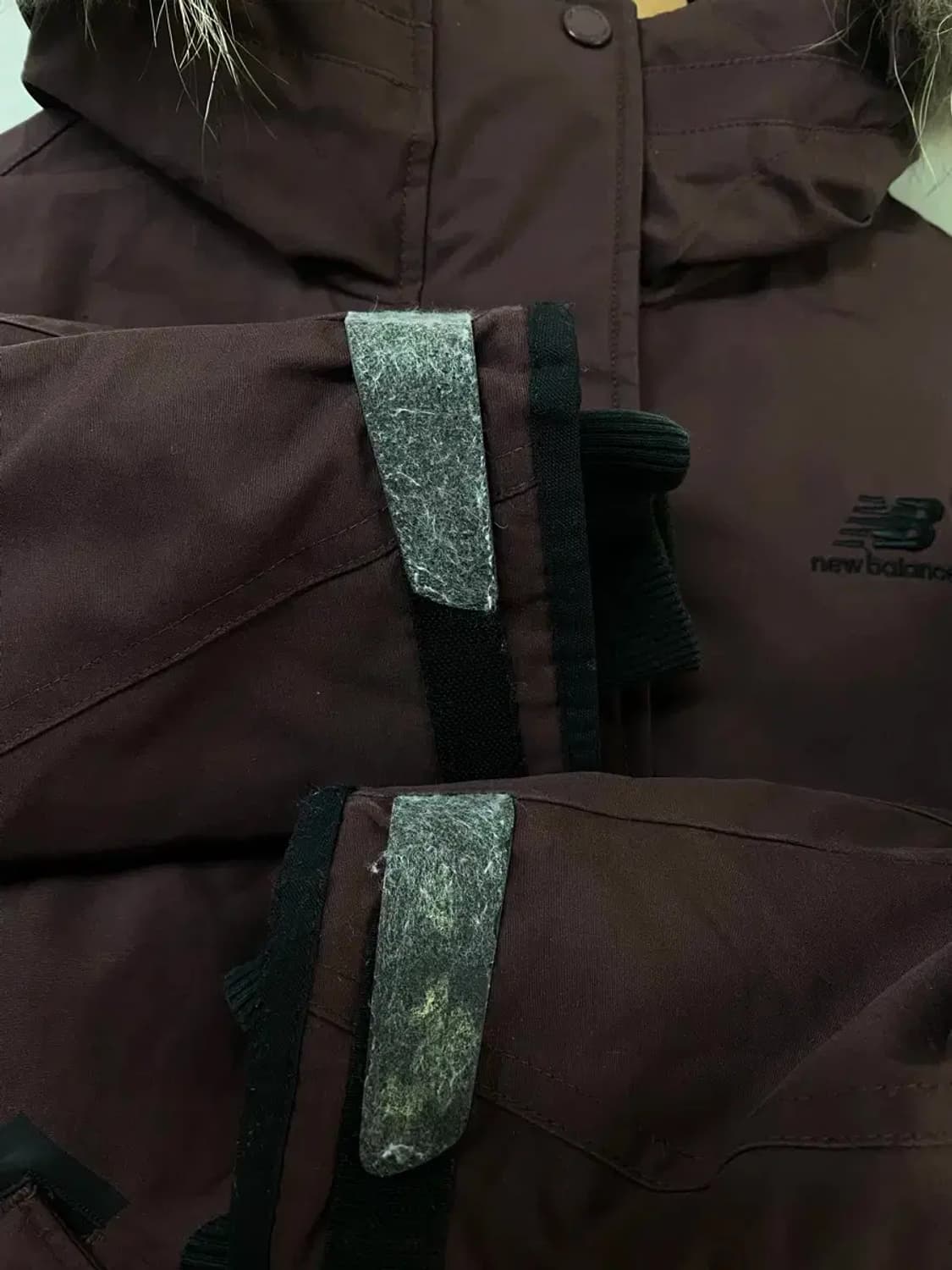 뉴발란스 라쿤털 패딩 점퍼 버건디 M 상품이미지5
