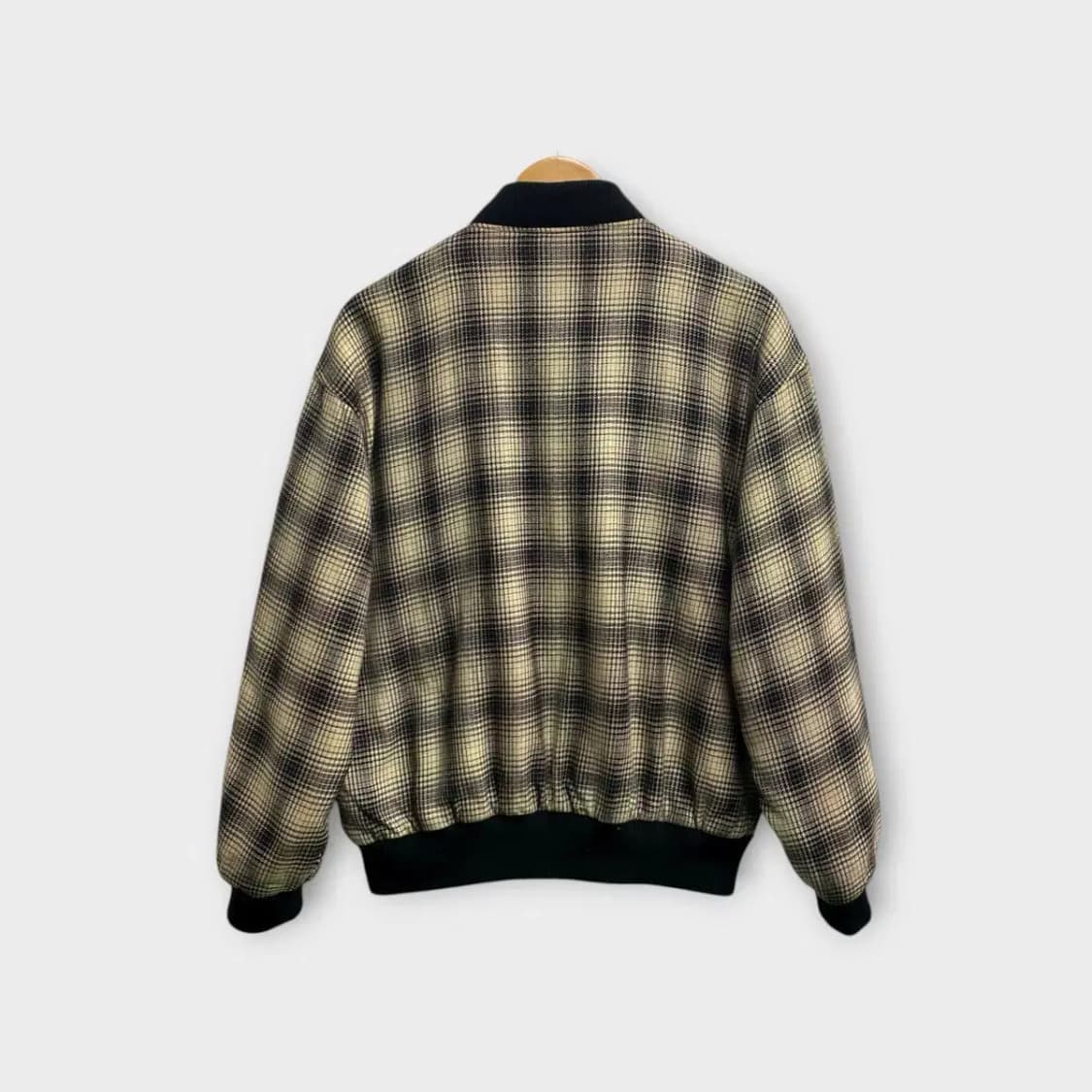 라코스테 체크 모직 블루종 자켓 L 상품이미지2