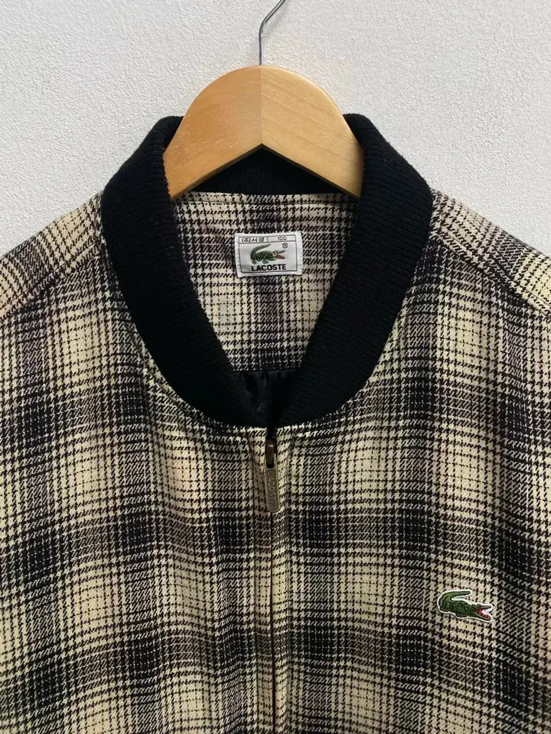 라코스테 체크 모직 블루종 자켓 L 상품이미지3