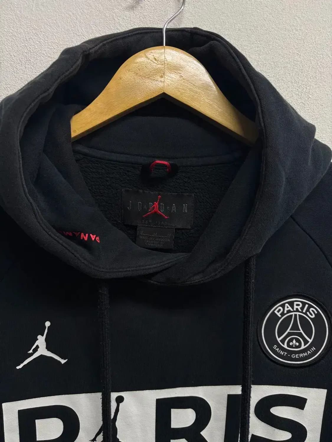 나이키 조던 x 파리 생제르맹 워드마크 풀오버 후드M-L 상품이미지4