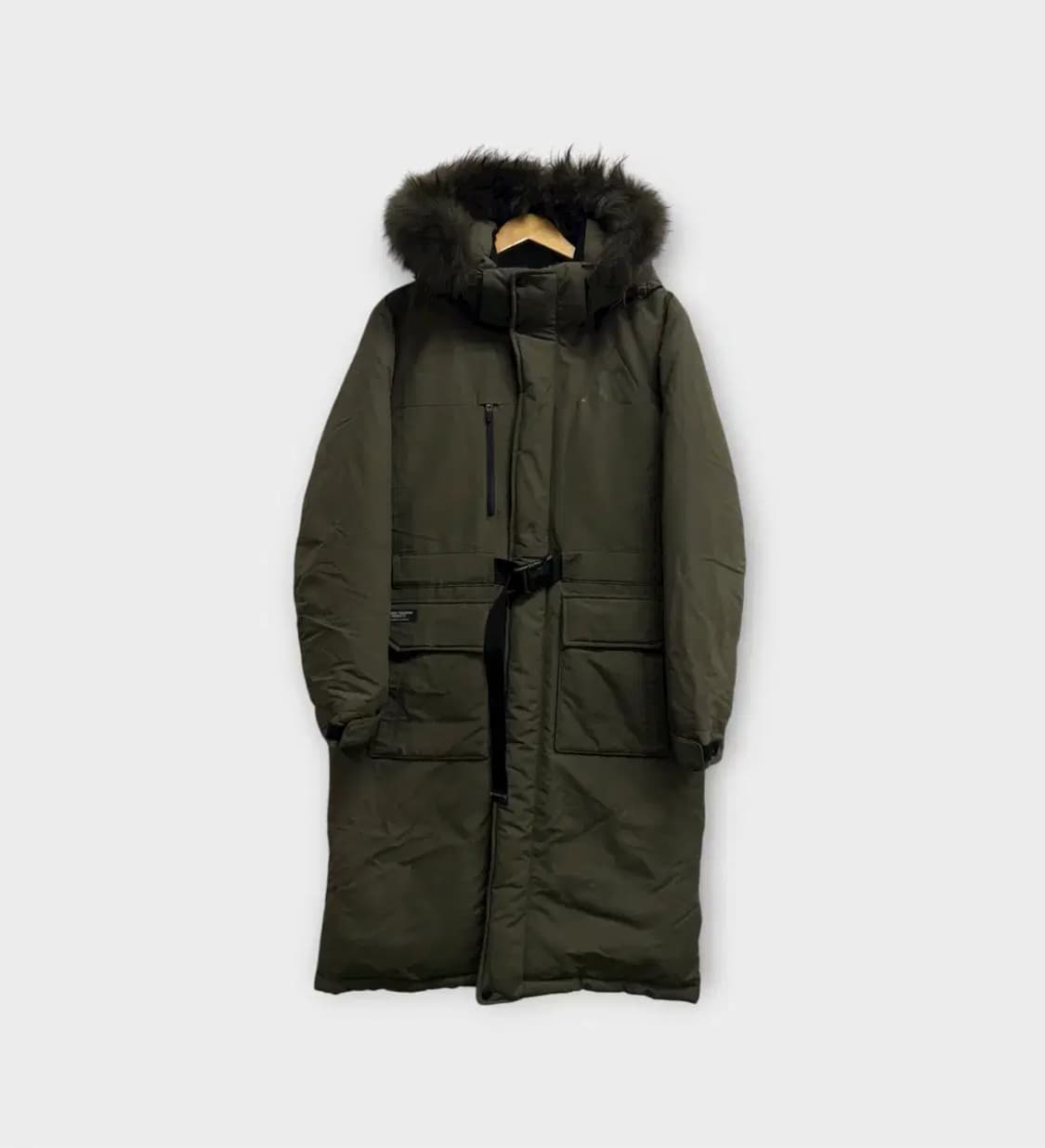 그레고리 GREGORY 카키색 벨트 롱 패딩 M 상품이미지1