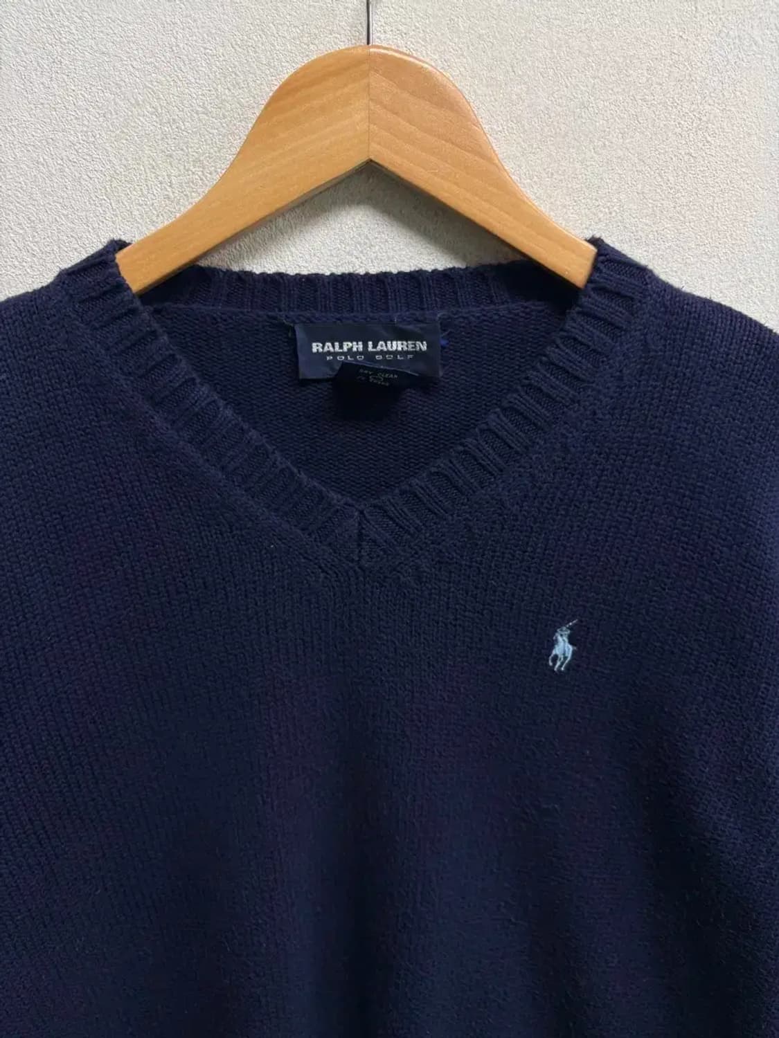 폴로 브이넥 네이비 니트 M 상품이미지4