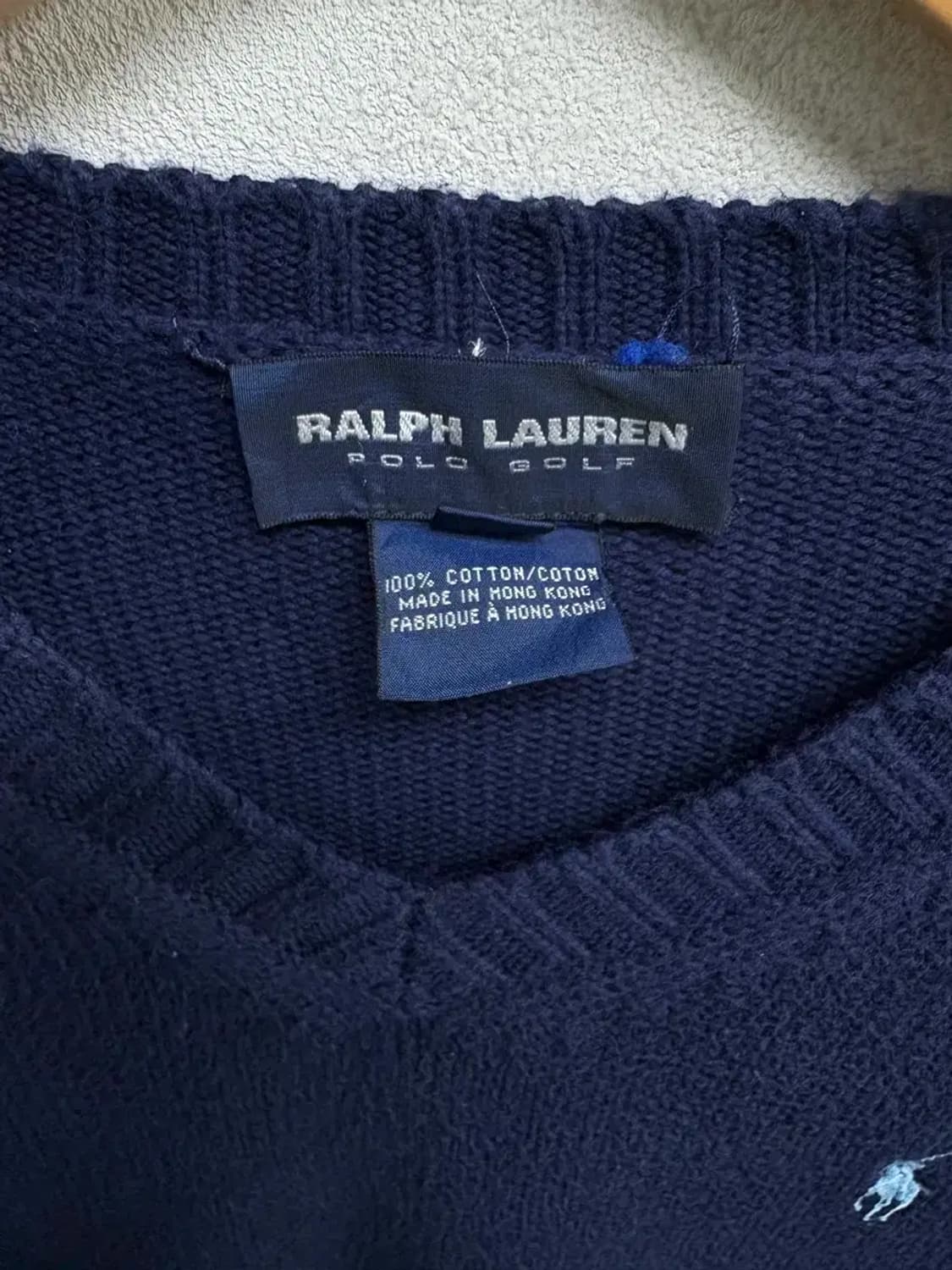 폴로 브이넥 네이비 니트 M 상품이미지5