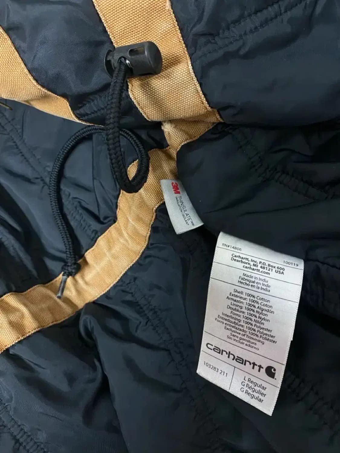 칼하트 카멜 90s 썬페이딩 덕 캔버스 워크자켓 L 상품이미지6