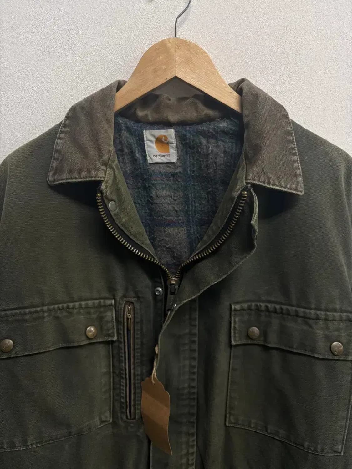 칼하트 워싱 카키 워크자켓 XL 상품이미지5