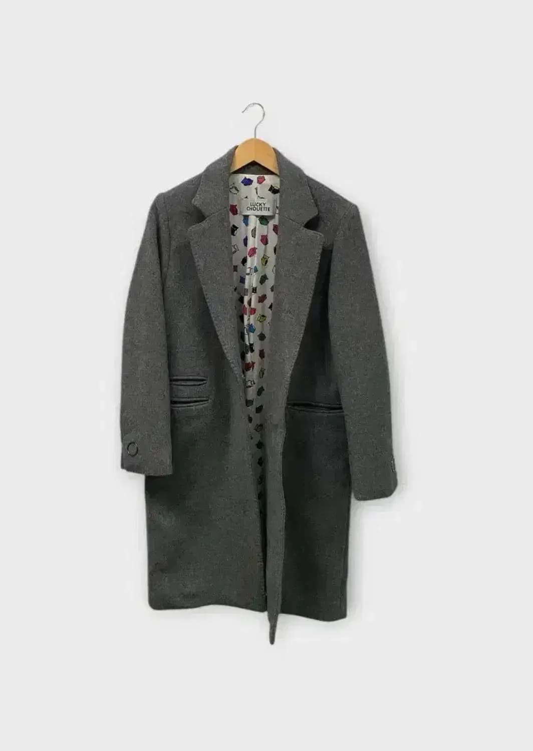 럭키슈에뜨 그레이 울 코트-36 상품이미지1