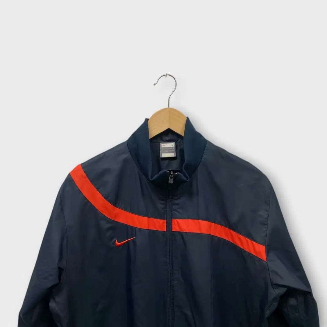 나이키 딥네이비 오렌지 라이닝 스우시 바람막이 L 상품이미지2