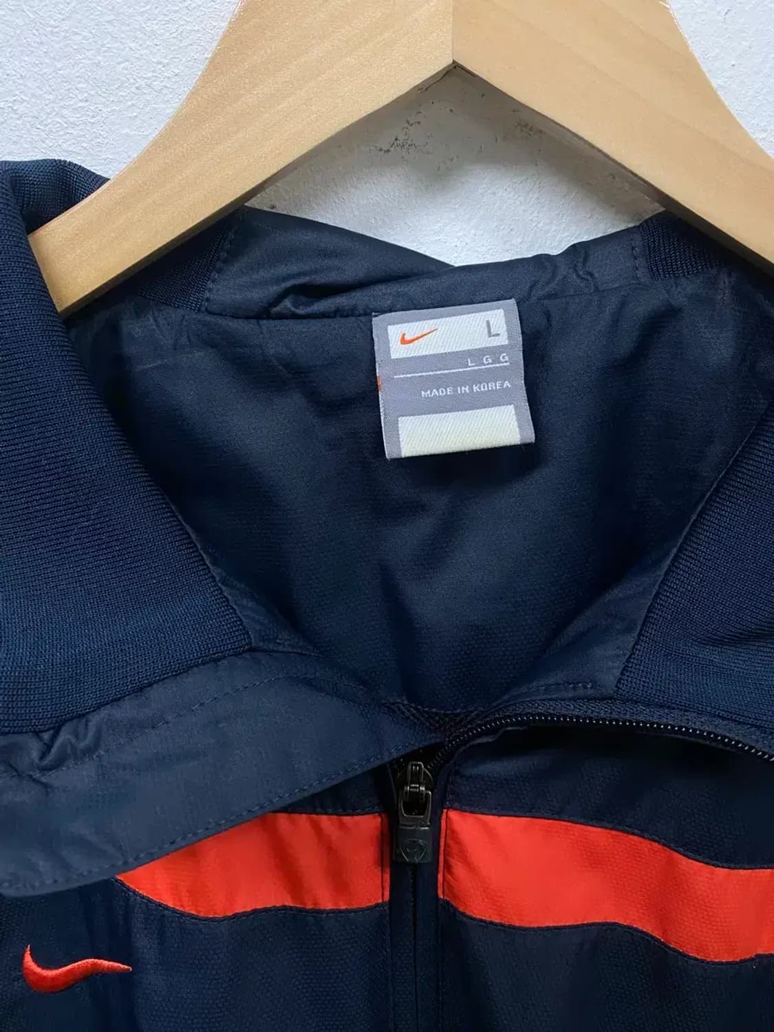 나이키 딥네이비 오렌지 라이닝 스우시 바람막이 L 상품이미지5